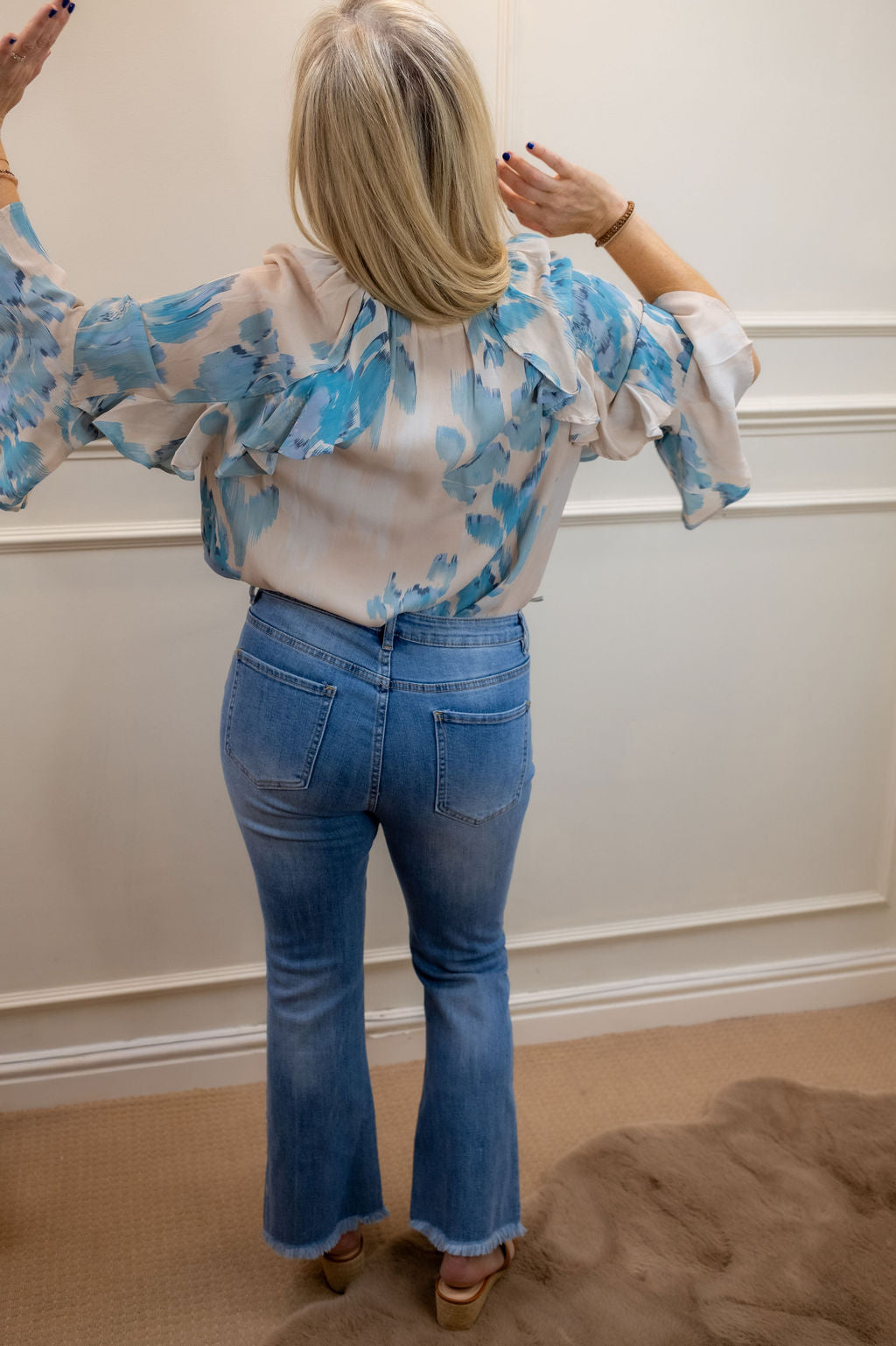 Keira Crop Jean, Mid-Blue