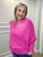 Asymmetric Knit, Cerise image 0
