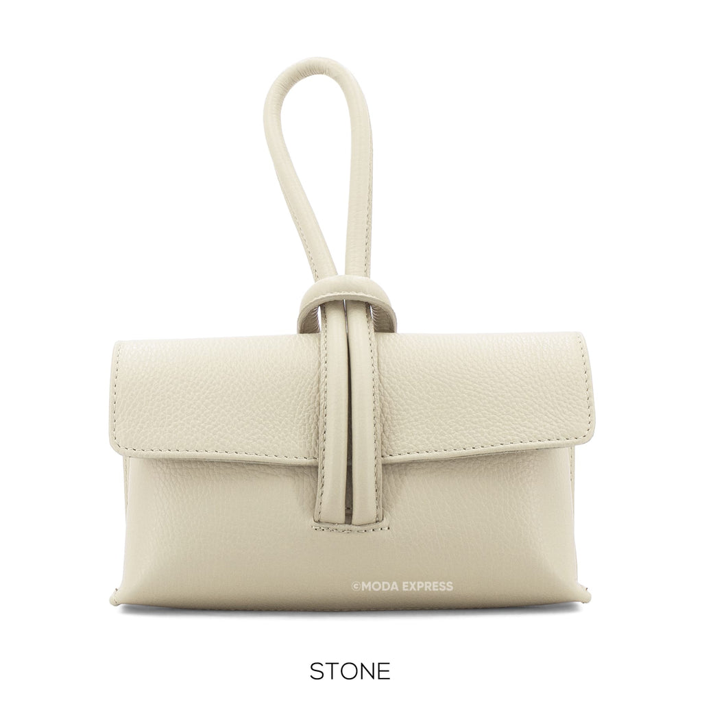 Leather Loop Bag, Stone image 1