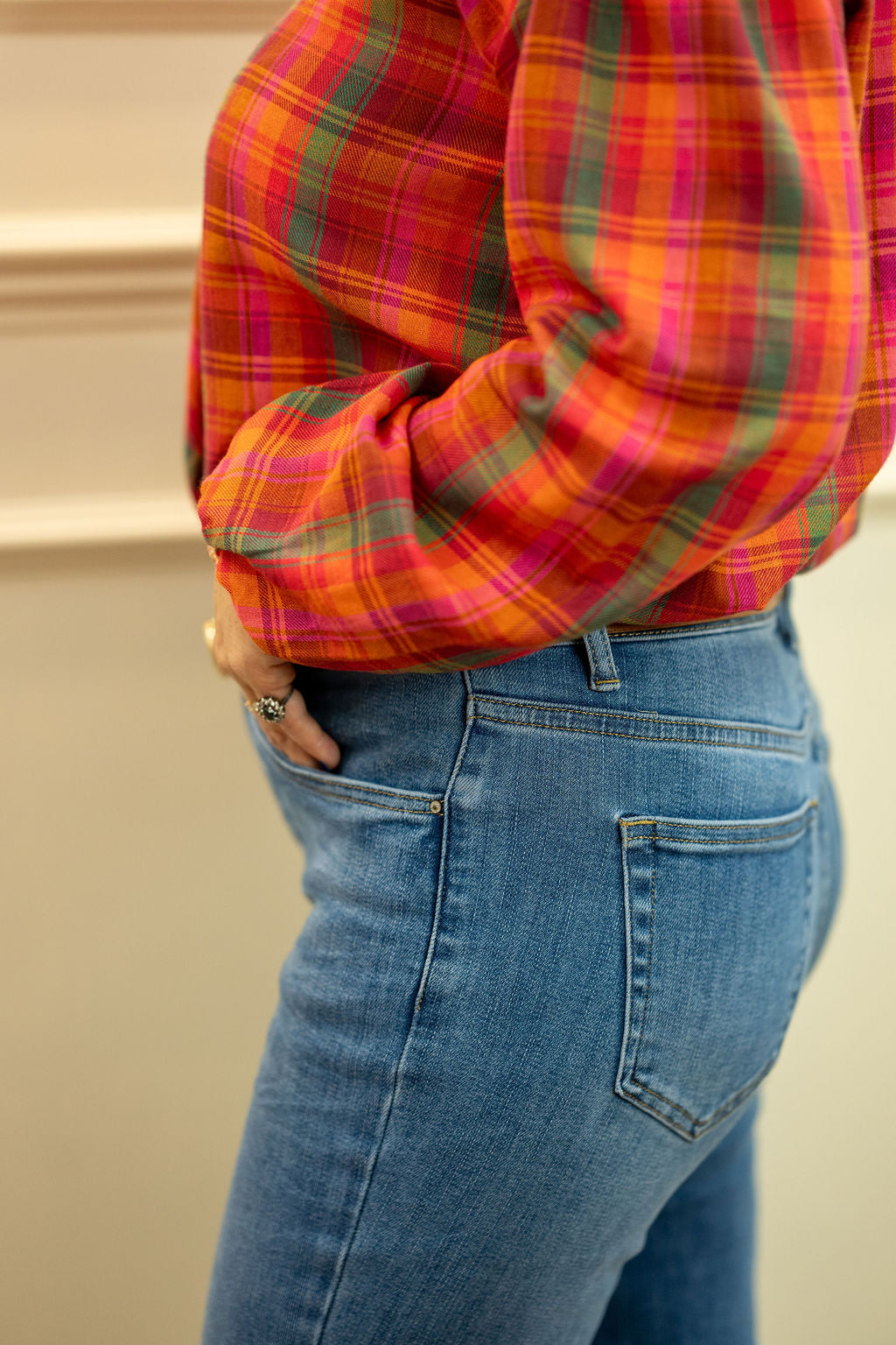 Twiggy 3/4 Length Jean, Mid Blue