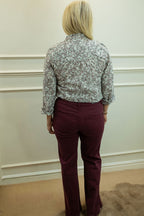 Alder Jean - Wide Leg, Burgundy
