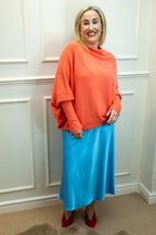 Asymmetric Knit, Peach