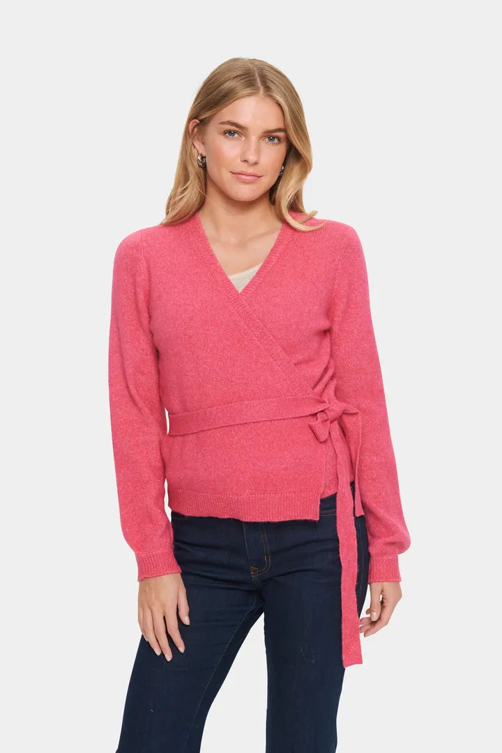 Larna Wrap Cardigan, Fruit Dove image 0