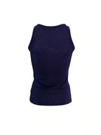 Faye Lurex Vest Top, Navy colour image 1