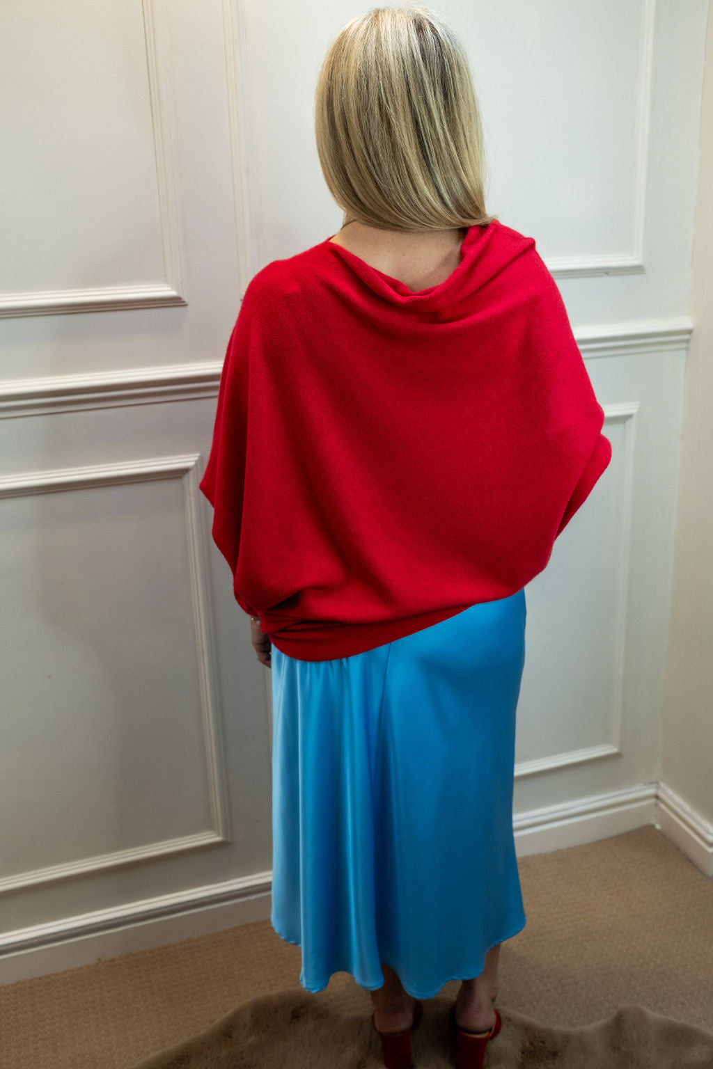 Asymmetric Knit, Red
