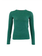 Faye Lurex Long-Sleeved Top, DarkGreen colour image 0