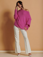 Asymmetric Knit, Cerise image 8