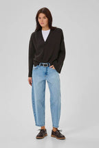 Huxi V-Neck Pullover, Espresso image 2