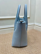 Melanie Mini Bucket Bag, Soft Blue - full grain leather image 3