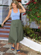 Faye Lurex Vest Top, Light Blue colour image 1