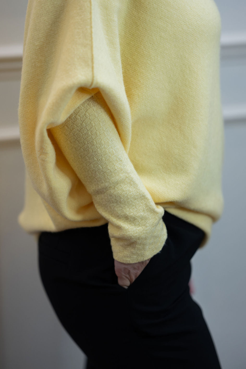 Asymmetric Knit, Lemon