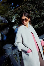 Edella Wool Mix Coat, Limestone Melange image 1