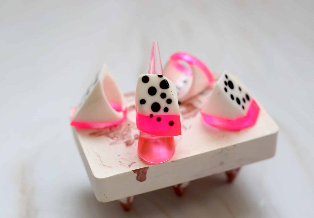 Pink Dalmation Long Ring image 0