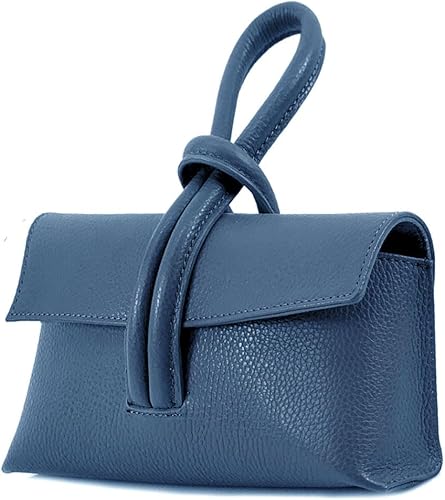 Leather Loop Bag, Blue image 0