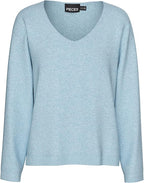 Bree O-Neck Jumper, Cashmere Blue Melange image 3