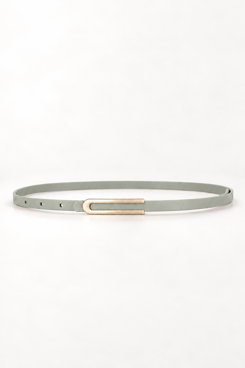 Celine Slim Belt, Sage Leather