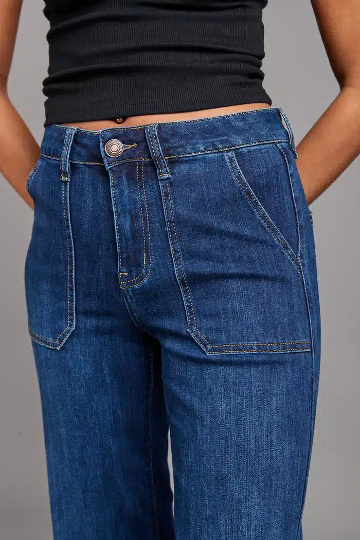 Rowan Jean - Wide Leg, Dark Indigo image 5