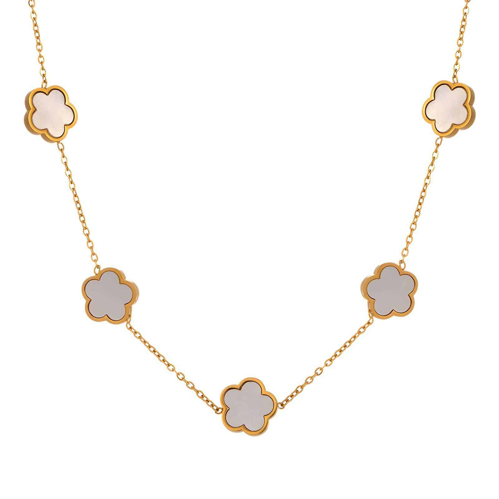 Gold-Plated Clover Meadow Necklace image 0