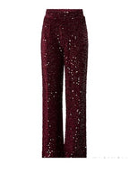 Kam Sequinned Wide Pant, Tawny Port image 0