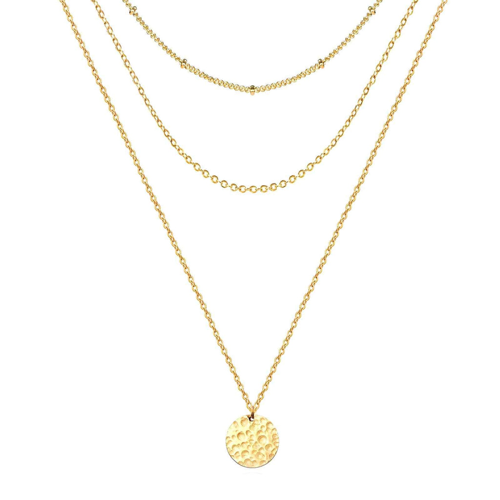 Gold-Plated Greek Disc Necklace image 0