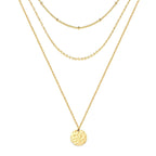 Gold-Plated Greek Disc Necklace image 0