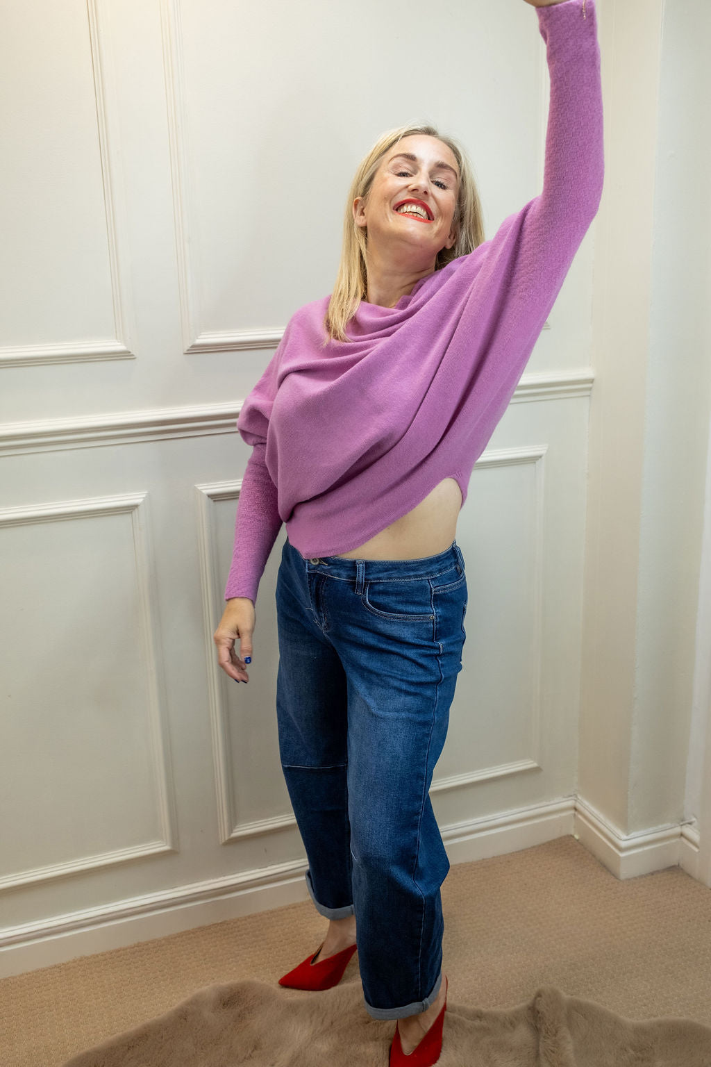 Asymmetric Knit, Heather