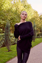 Asymmetric Knit, Black image 3
