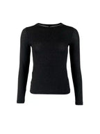 Faye Lurex Long-Sleeved Top, Black colour image 0
