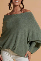 Asymmetric Knit, Moss Green image 5