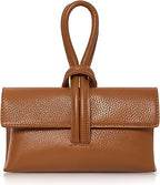 Leather Loop Bag, Tan image 0