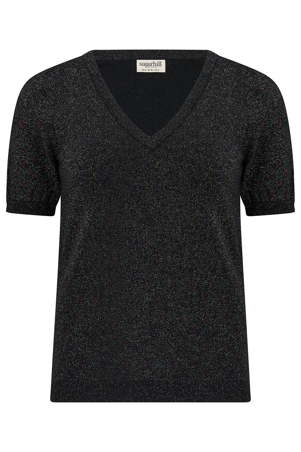 Blossom Knit Top, Black, Rainbow Sparkle image 5