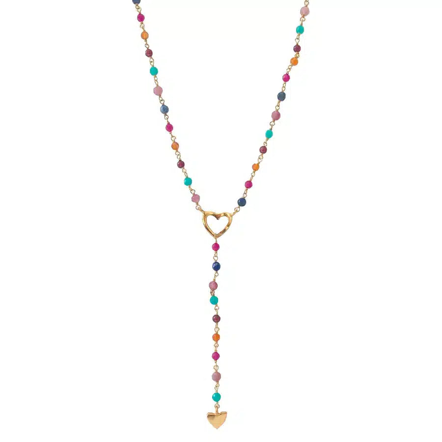 Heart Drop Multi-Colour Necklace image 1