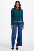 Ophilia Cardigan, Teal Sparkle image 2