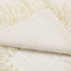 Classic Tweed Fringed Cardigan, Ivory image 8