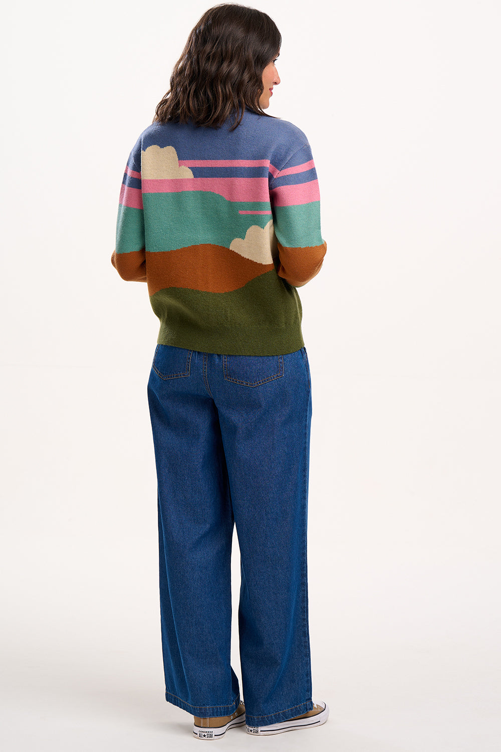 Solana Knitted Bomber, Multi, Cloudy Hills image 3