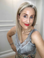 Lace Cami Vest, Light Grey image 1