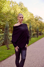 Asymmetric Knit, Black image 2