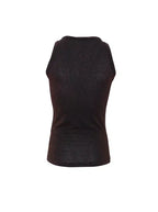 Faye Lurex Vest Top, Black Coffee colour image 2