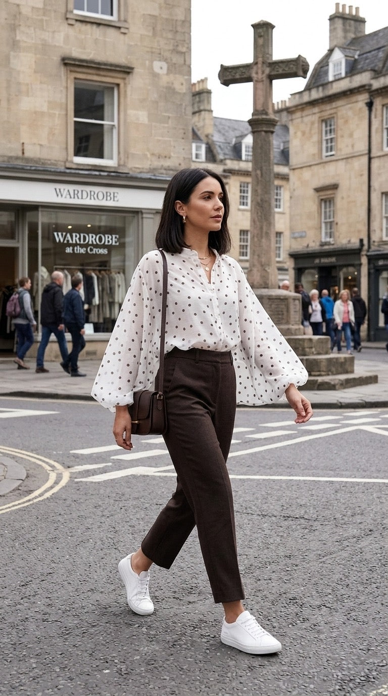 Amila Dotty Shirt, Off-White