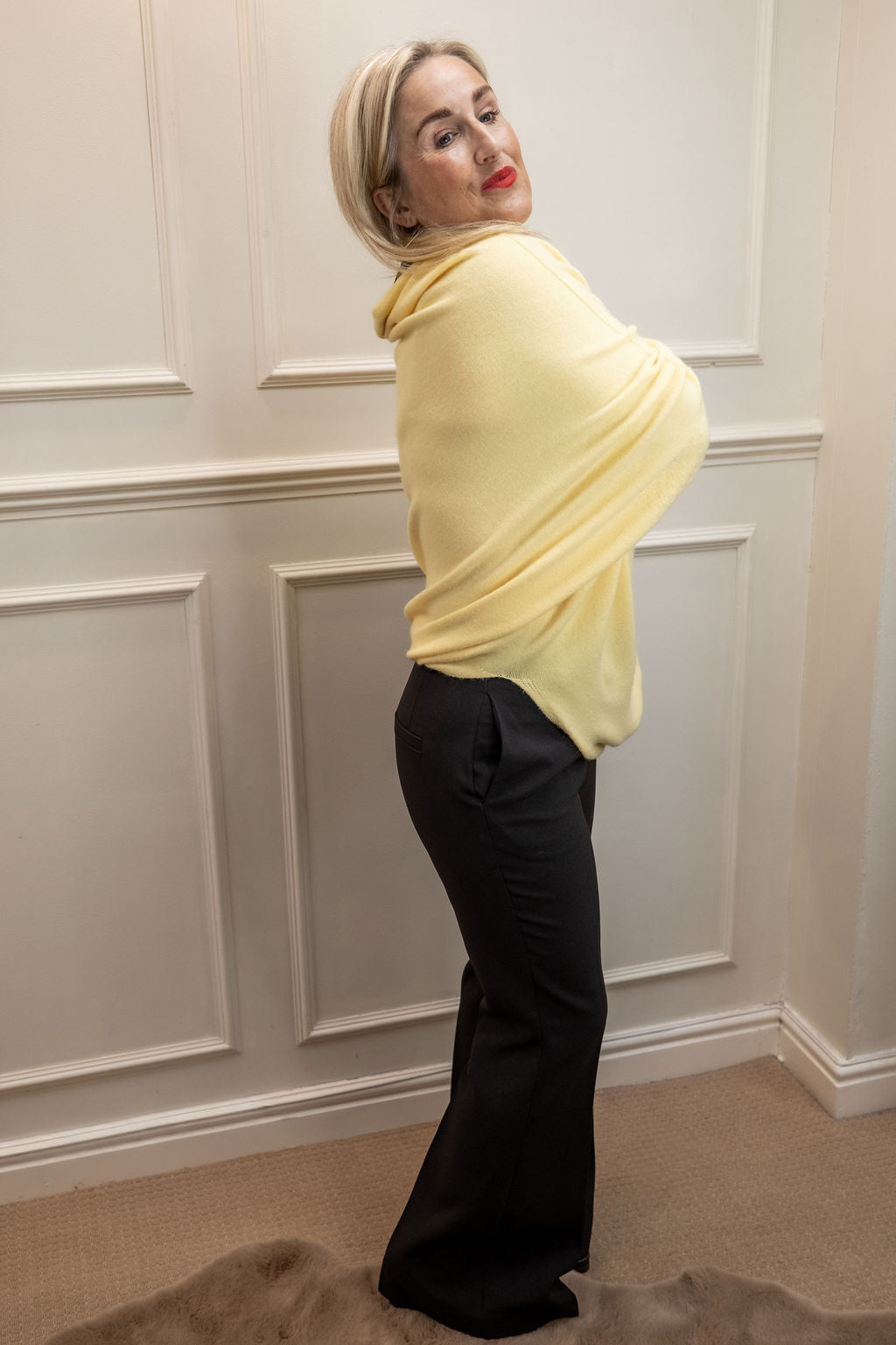Asymmetric Knit, Lemon
