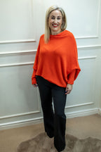 Asymmetric Knit, Orange