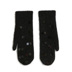 Cosy Sequinned Gloves, Black image 0
