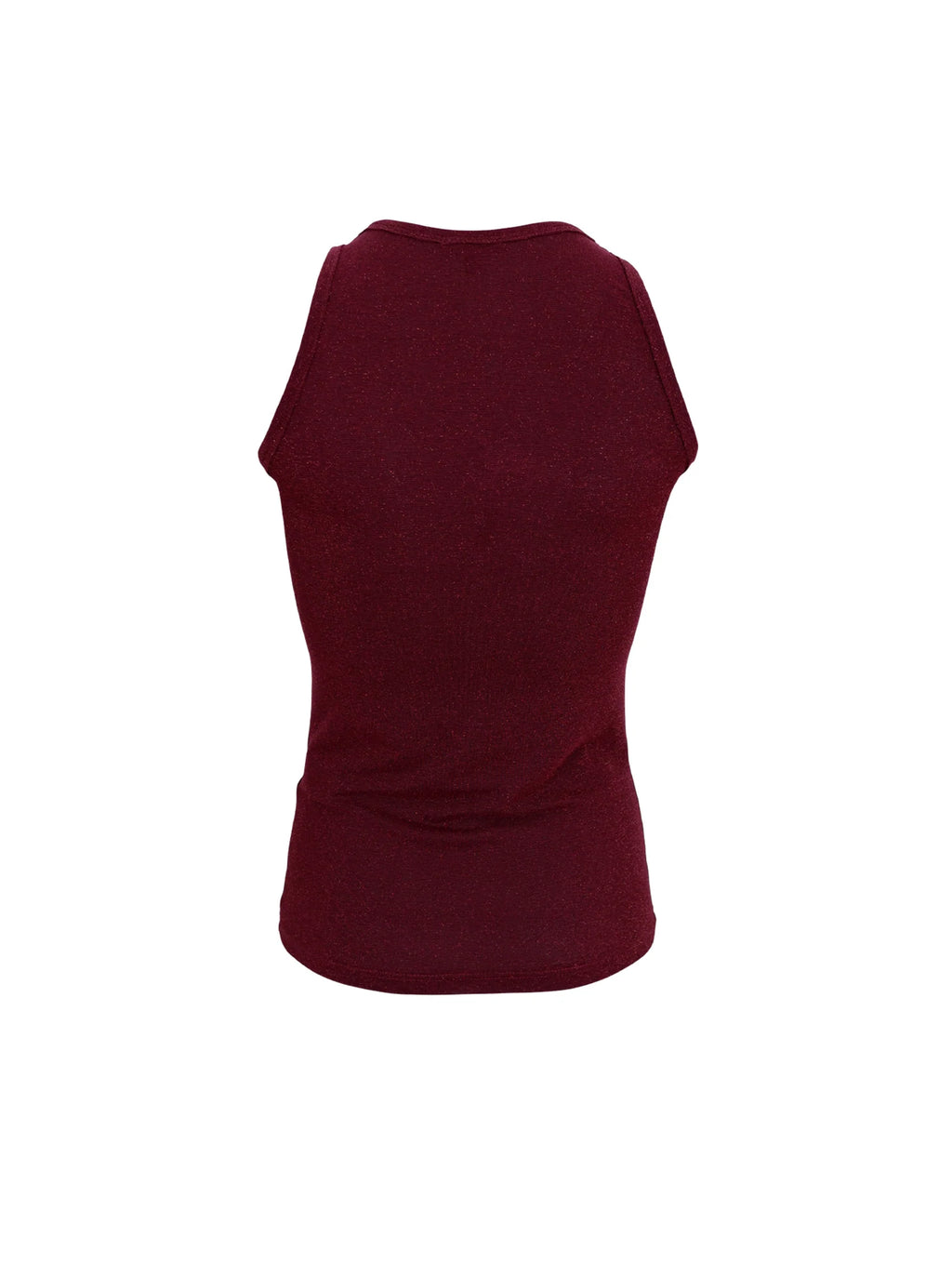 Faye Lurex Vest Top, Plum colour image 1