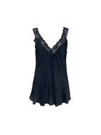 Lace Cami Vest, Black image 4
