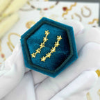 Gold-Plated Star Crawler Earrings image 1
