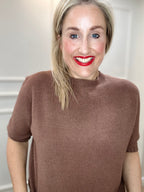 Yvonne Knitted Jumper Coat, Chocolate image 1