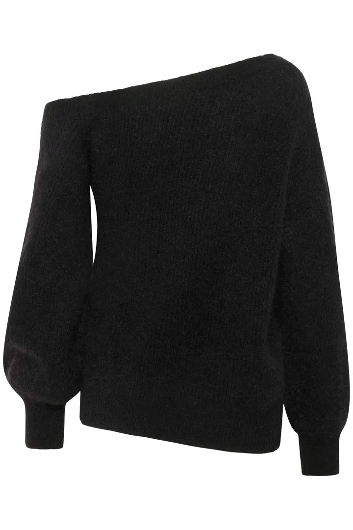 Siva Off-Shoulder Knit, Black image 5