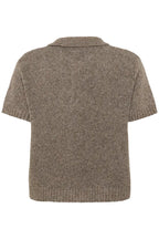 Paloma Knitted Polo, Brown Melange image 5
