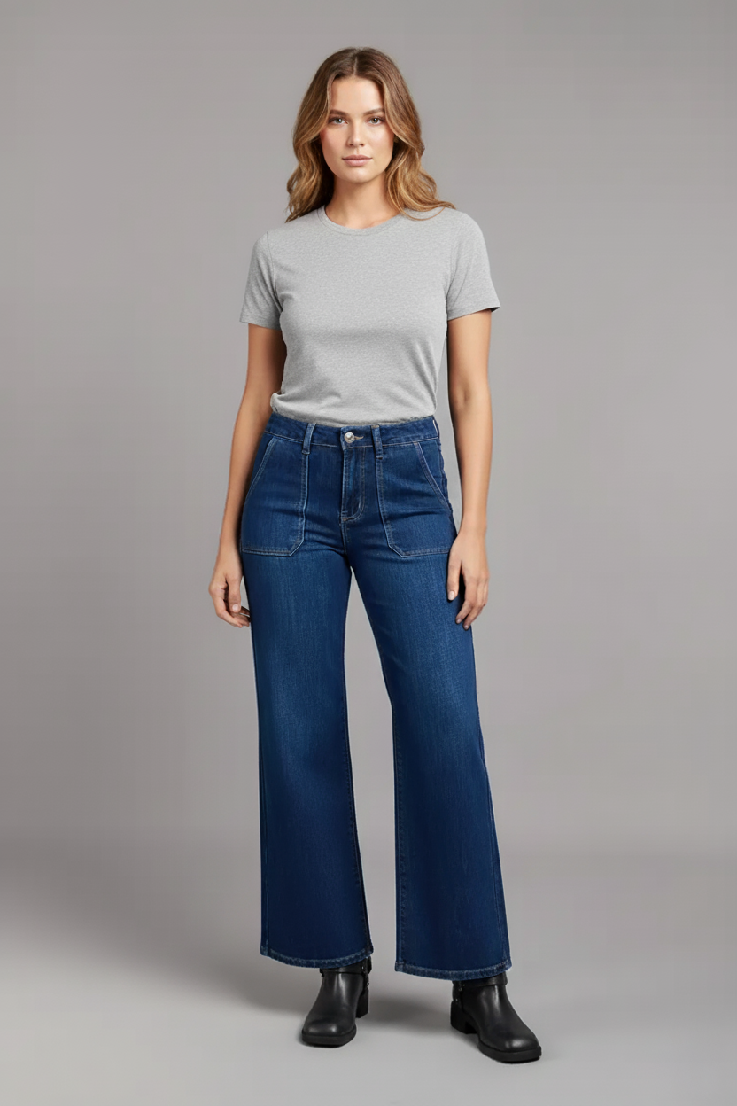 Rowan Jean - Wide Leg, Dark Indigo image 9