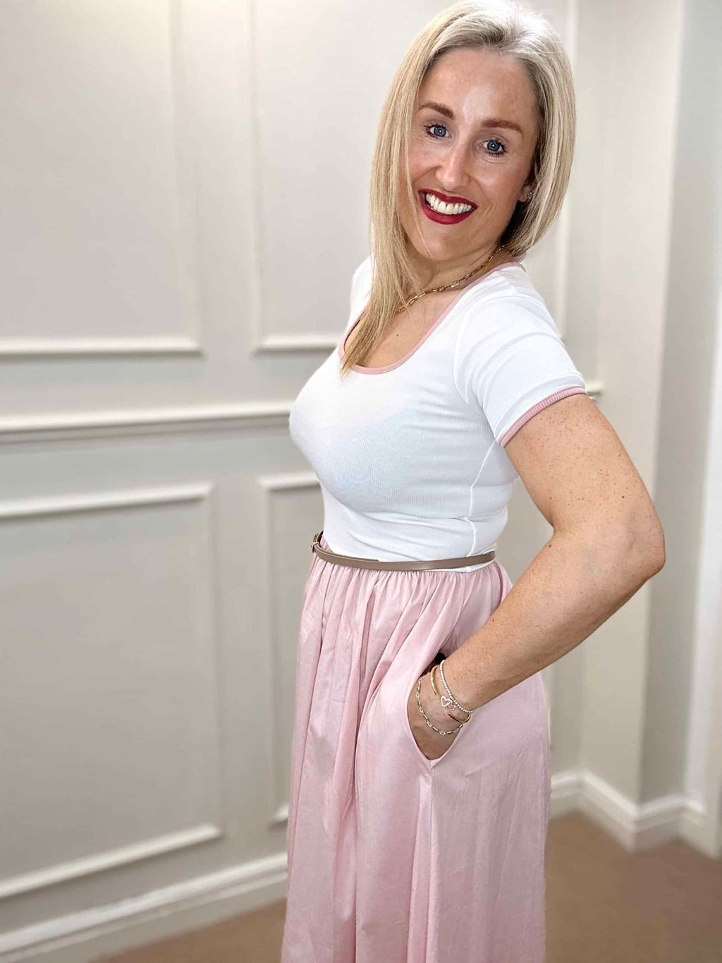 Dora Dress, Pink image 3